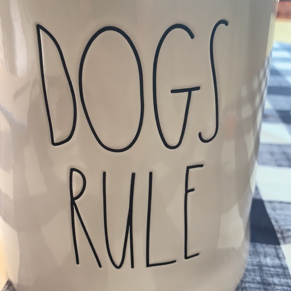 New Rae Dunn DOGS RULE Crowned Top Lid Canister - Picture 3 of 9